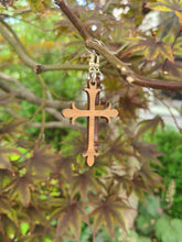 Load image into Gallery viewer, Cross Wood Earrings