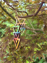Load image into Gallery viewer, Triple Triangle Wood Earrings