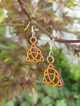 Load image into Gallery viewer, Celtic Knot Wood Earrings