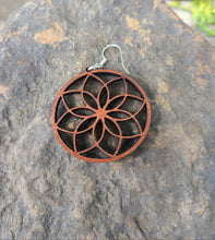 Load image into Gallery viewer, Delicate Flowers Wood Earrings