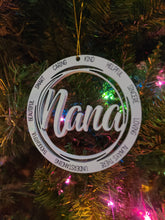 Load image into Gallery viewer, Grandma/Mimi/Nana/Gigi Ornament