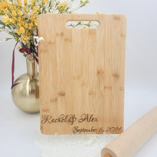 Load image into Gallery viewer, Wedding Date Bamboo Cutting Board