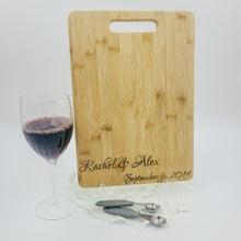 Load image into Gallery viewer, Wedding Date Bamboo Cutting Board