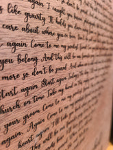 Load image into Gallery viewer, Personalized Wedding Song Lyrics Sign