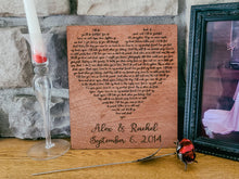 Load image into Gallery viewer, Personalized Wedding Song Lyrics Sign