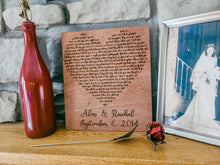 Load image into Gallery viewer, Personalized Wedding Song Lyrics Sign