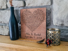 Load image into Gallery viewer, Personalized Wedding Song Lyrics Sign