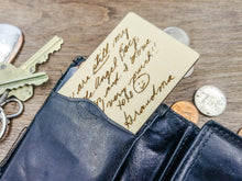 Load image into Gallery viewer, Engraved Wallet Card