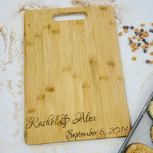 Load image into Gallery viewer, Wedding Date Bamboo Cutting Board