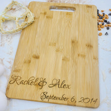 Load image into Gallery viewer, Wedding Date Bamboo Cutting Board