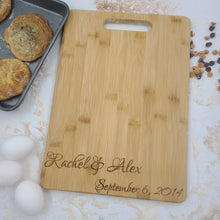 Load image into Gallery viewer, Wedding Date Bamboo Cutting Board