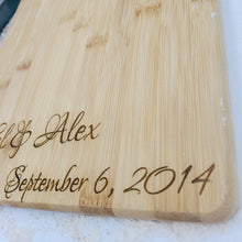 Load image into Gallery viewer, Wedding Date Bamboo Cutting Board