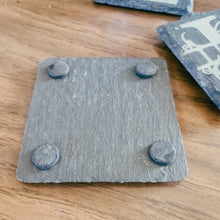 Load image into Gallery viewer, Slate Monogram Coaster Set