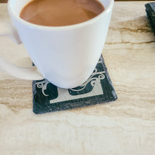 Load image into Gallery viewer, Slate Monogram Coaster Set