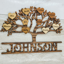 Load image into Gallery viewer, Customized Engraved Wood Family Tree