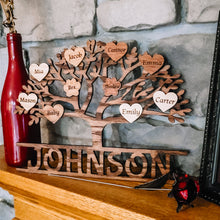 Load image into Gallery viewer, Customized Engraved Wood Family Tree