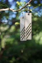 Load image into Gallery viewer, Modern Rectangle Wood Earrings