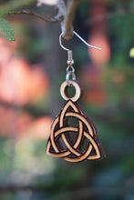 Load image into Gallery viewer, Celtic Knot Wood Earrings