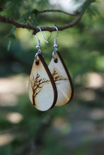 Load image into Gallery viewer, Fall Tree Wood Earrings