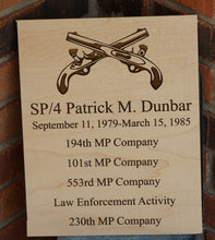 Load image into Gallery viewer, Custom Military Plaque