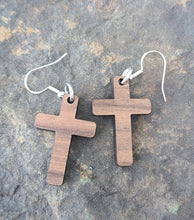 Load image into Gallery viewer, Small Simple Cross Earrings
