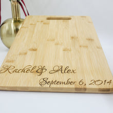 Load image into Gallery viewer, Wedding Date Bamboo Cutting Board
