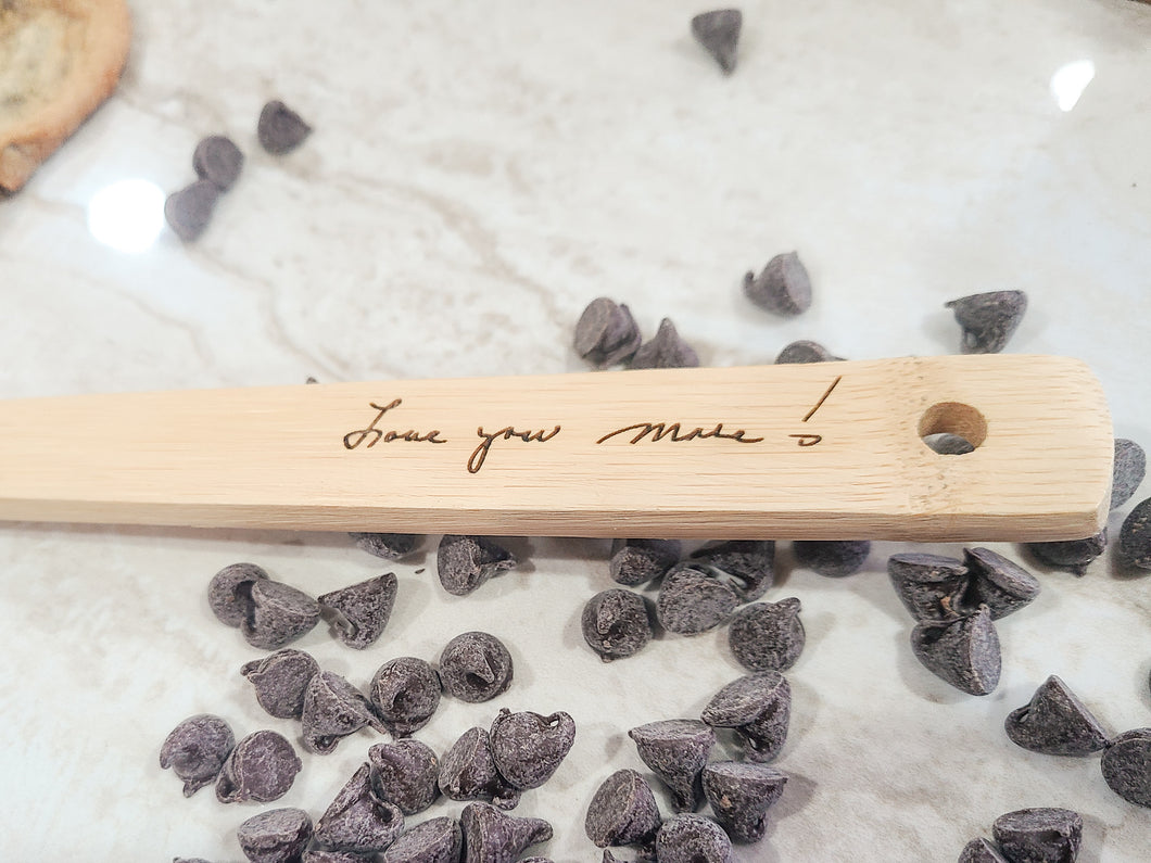 Handwriting Engraved Wooden Spoon