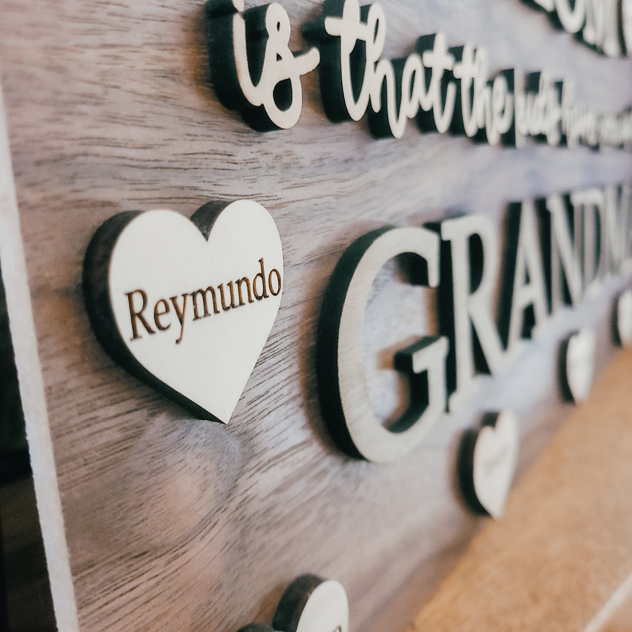 Targa Da Giardino Personalizzata "Grandma's Garden" In Legno – Regalo Per Nonna Con Nomi Dei Nipoti – Stile 1