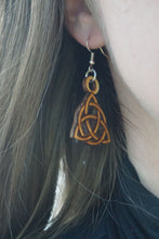 Load image into Gallery viewer, Celtic Knot Wood Earrings
