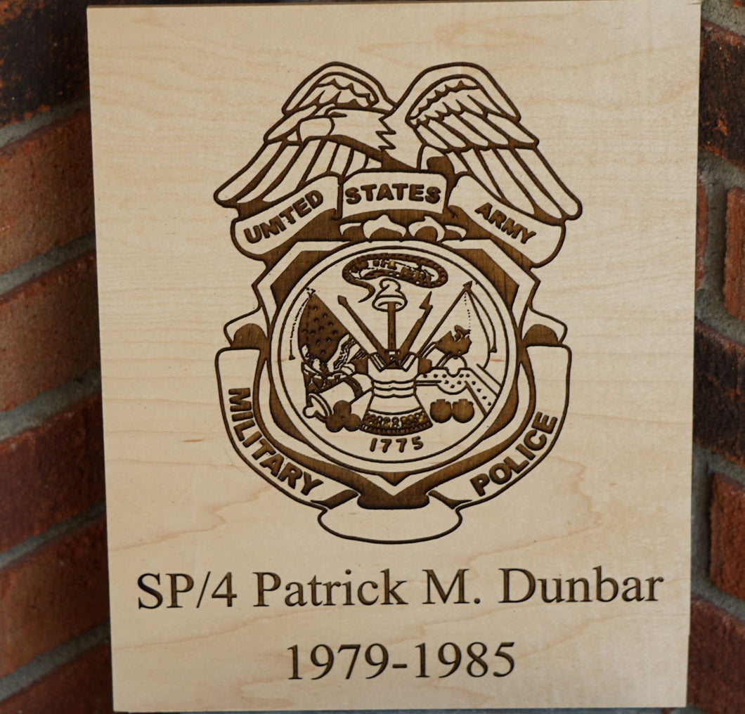 Custom Military Plaque