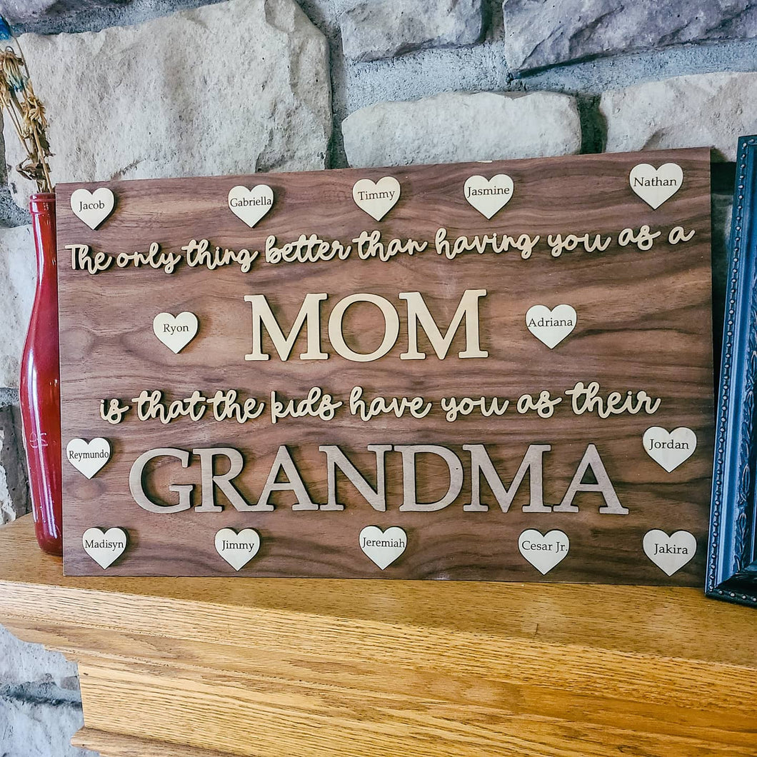 Grandma Sign with Grandchildren Names
